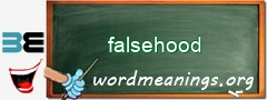 WordMeaning blackboard for falsehood